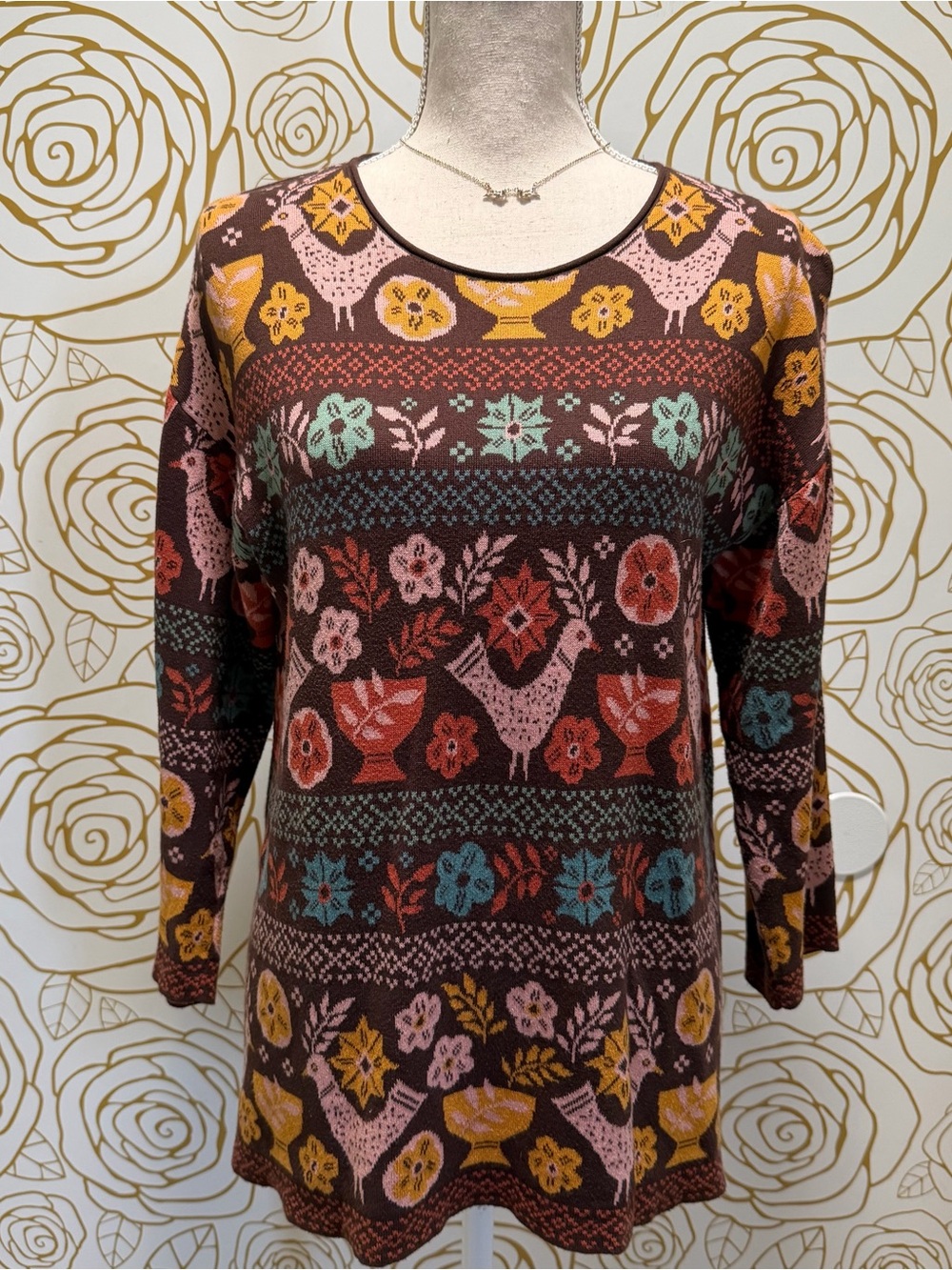 Gudrun Sjöden "Farila" folk bird sweater